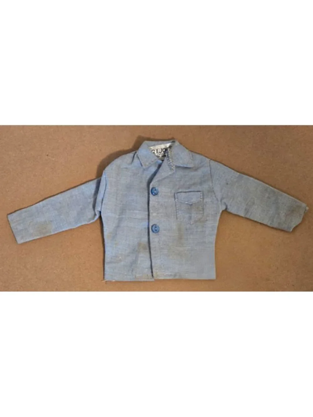 Vintage GI Joe Blue Denim Sailor Shirt Hasbro Hong Kong 12” Figure Clothing